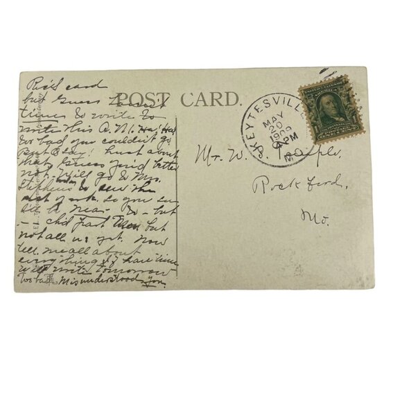 Antique Victorian Postcard 1909 You Ought to be With Me Canoeing u - Picture 3 of 4